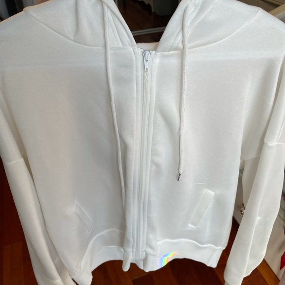 White Zip up hoodie - Picture 1 of 1
